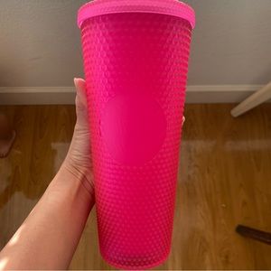 Starbucks neon pink tumblr